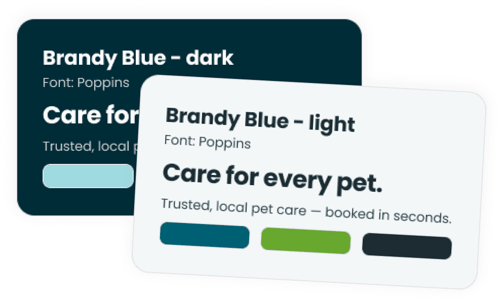 Brandy Blue light and dark theme preview